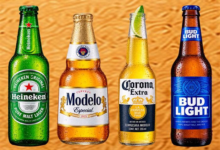 Modelo, Corona, Heineken and Bud Light